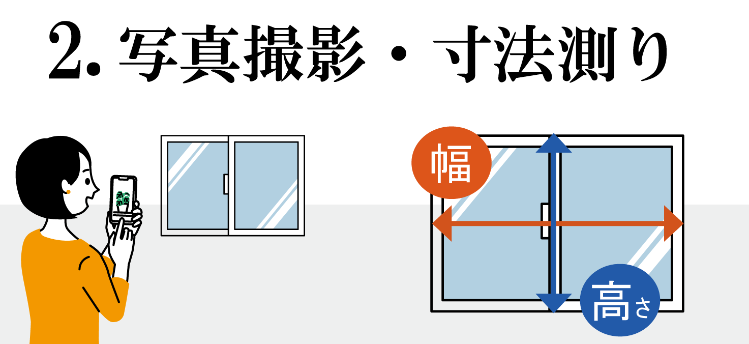写真撮影・寸法測り