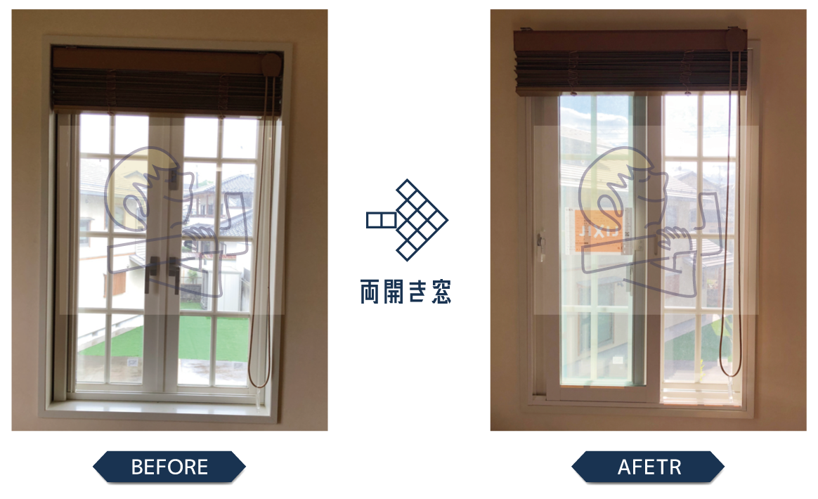 両開き窓